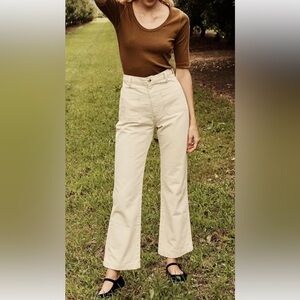 Trousers Dôen Maritime Jean pant in OATMILK 25